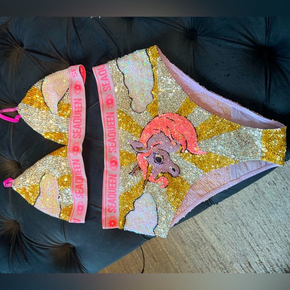 Seaqueen 2 piece high waist bathing suit! - Picture 1 of 7